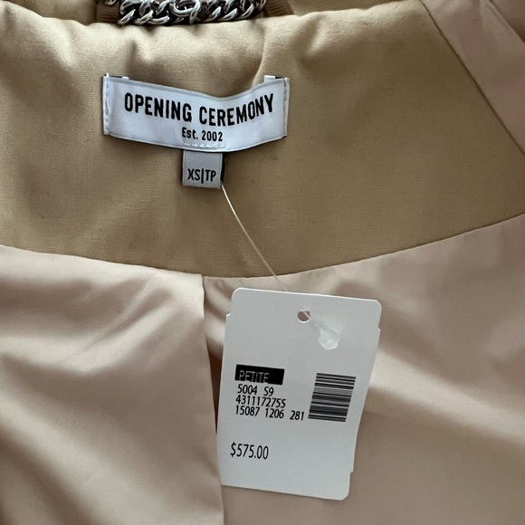 NWT Opening Ceremony Gathered Sleeve Trench Coat - Size XS - Picture 7 of 10